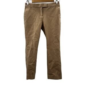 Ann Taylor Straight Leg Cropped Pants Women's‎ Size 0P Tan Khaki Dress Trousers
